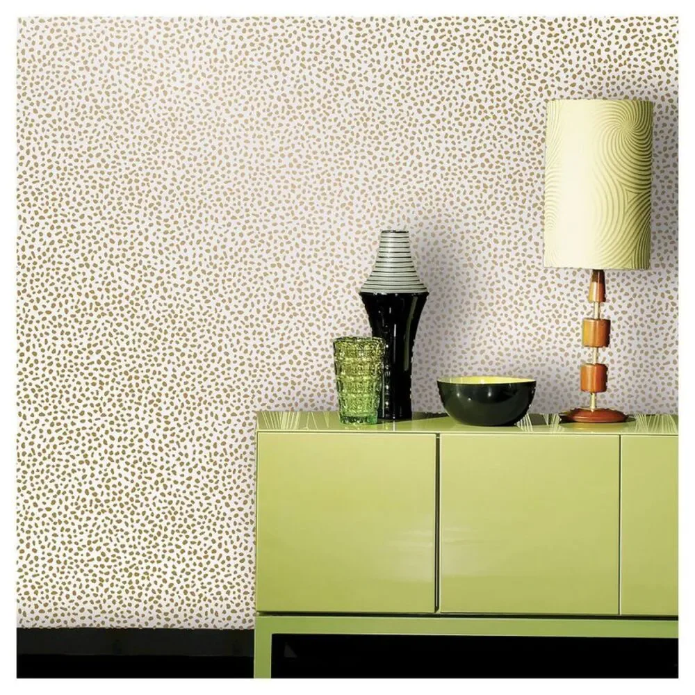 Speckled Dot Peel & Stick Wallpaper Metallic Gold - Opalhouse